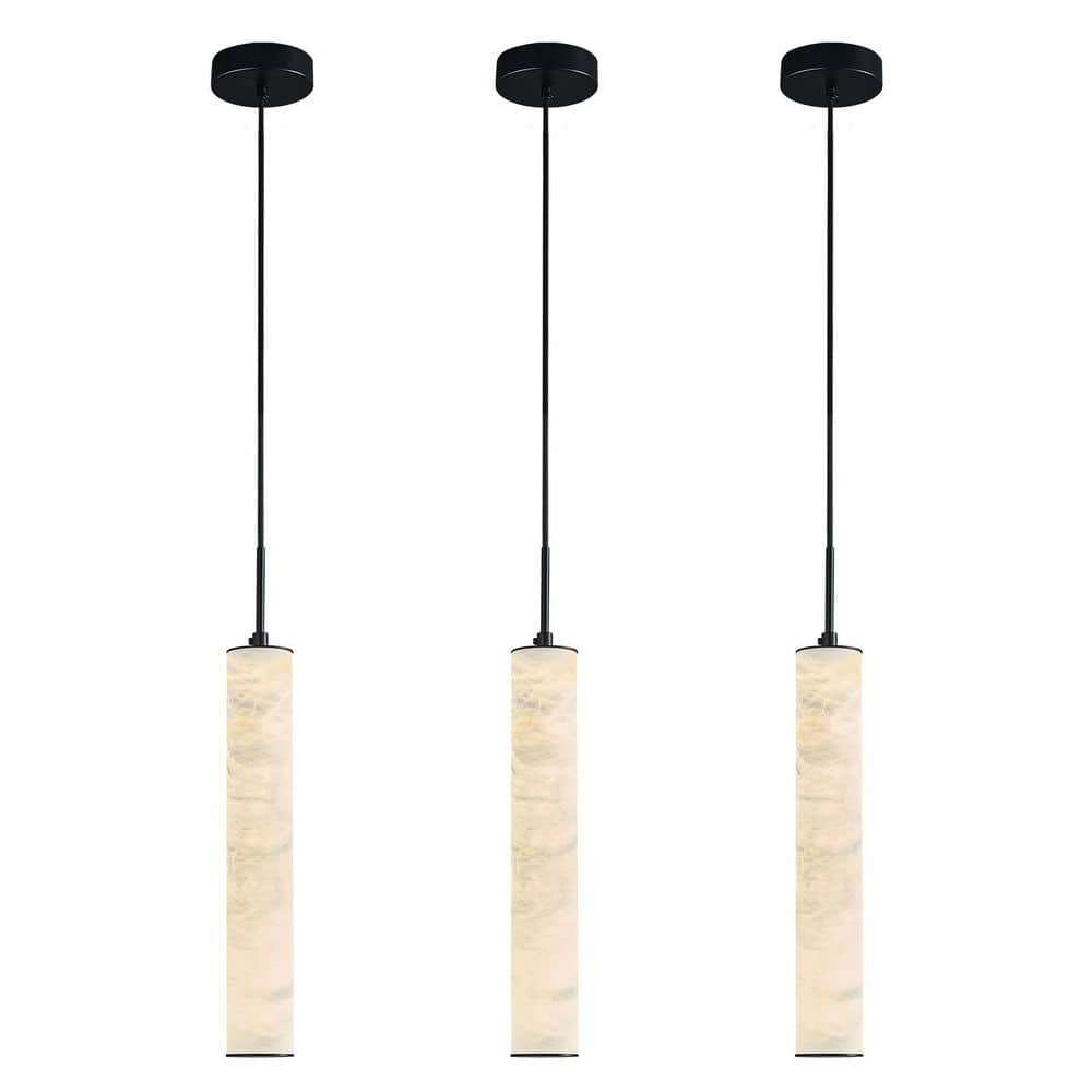 ZHLWIN Natural Alabaster 10W 1-Light Black 3-Pack 4000K Integrated