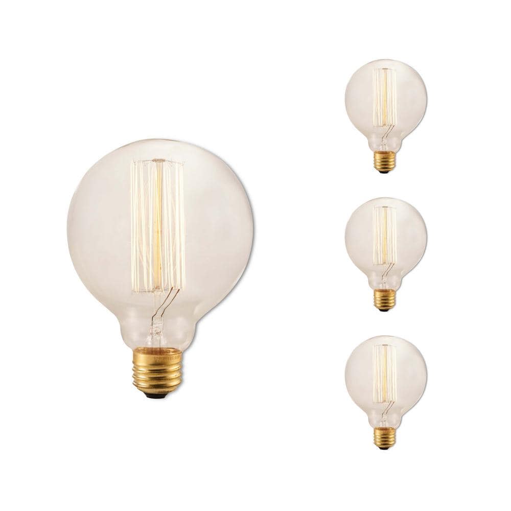 40-Watt Amber Light G30 (E26) Medium Screw Base Dimmable Antique Incandesce