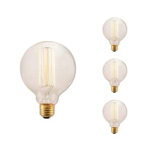 40-Watt Amber Light G30 (E26) Medium Screw Base Dimmable Antique Incandescent Light Bulb, 2200K (4-Pack)