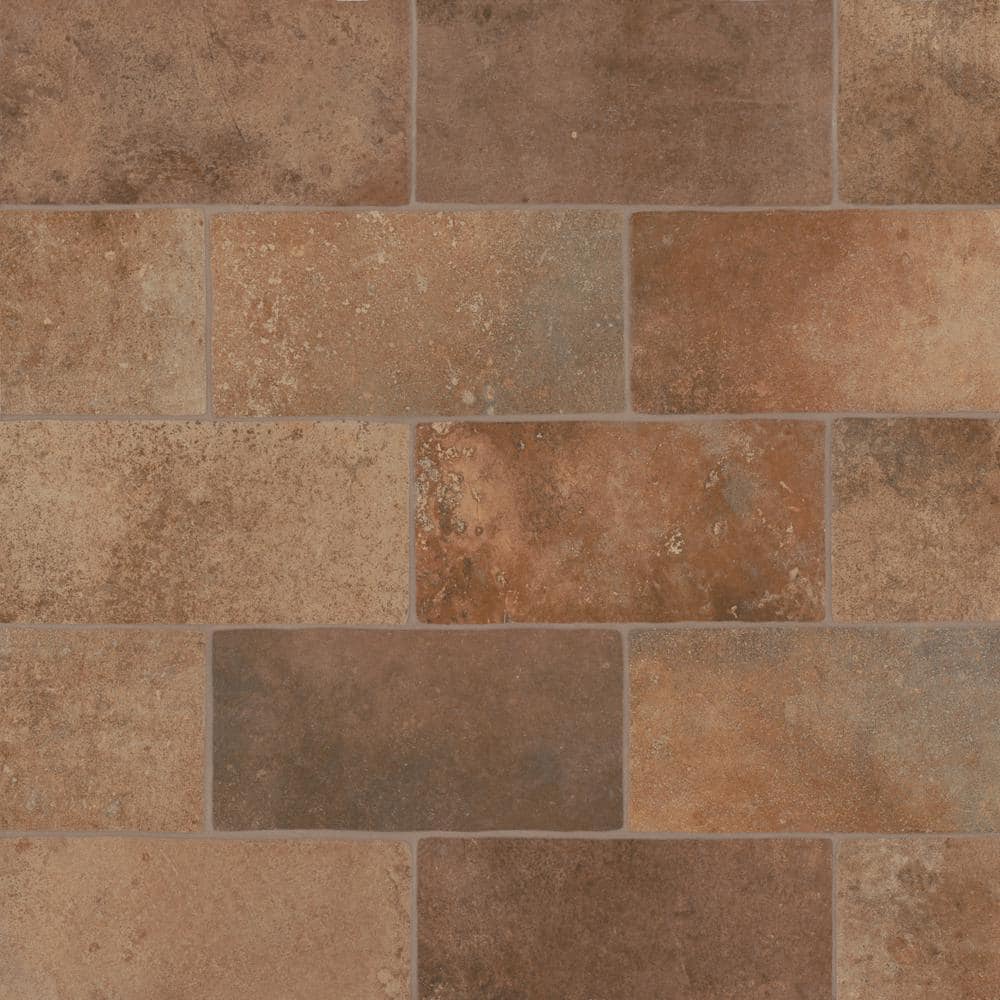 Sample-Montana Rectangular 5 in. x 10 in. Matte Bitterroot Porcelain Tile price history on PriceWatchPro