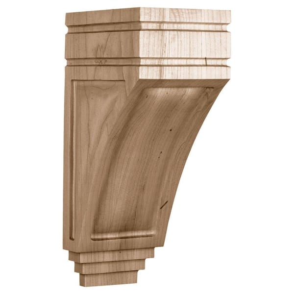 Ekena Millwork 5 in. x 7-3/4 in. x 14 in. Unfinished Red Oak San Juan Corbel