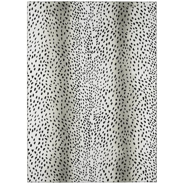 Safari Black 10 ft. x 14 ft. Indoor/Outdoor Washable Indoor/Outdoor Washable Rug