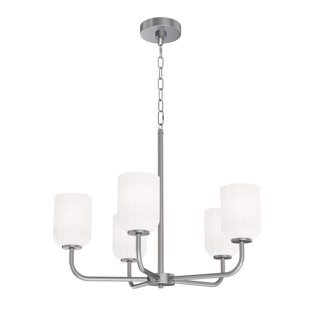 Parkmont 24 in. Plug and Play 5-Light Brushed Nickel Chandelier with SkyPlug price history on PriceWatchPro