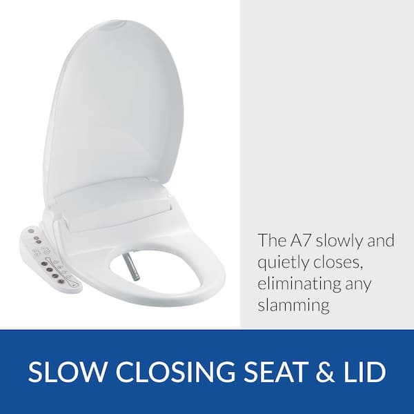 White for sale online Bio Bidet A7 Aura Elongated Bidet Toilet Seat 