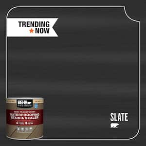 8 oz. #ST-102 Slate Semi-Transparent Waterproofing Exterior Wood Stain and Sealer Sample