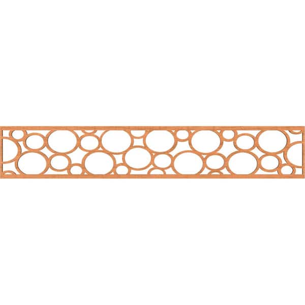 Ekena Millwork Hemingway Fretwork 0.375 in. D x 46.625 in. W x 8 in. L Cherry Wood Panel Moulding