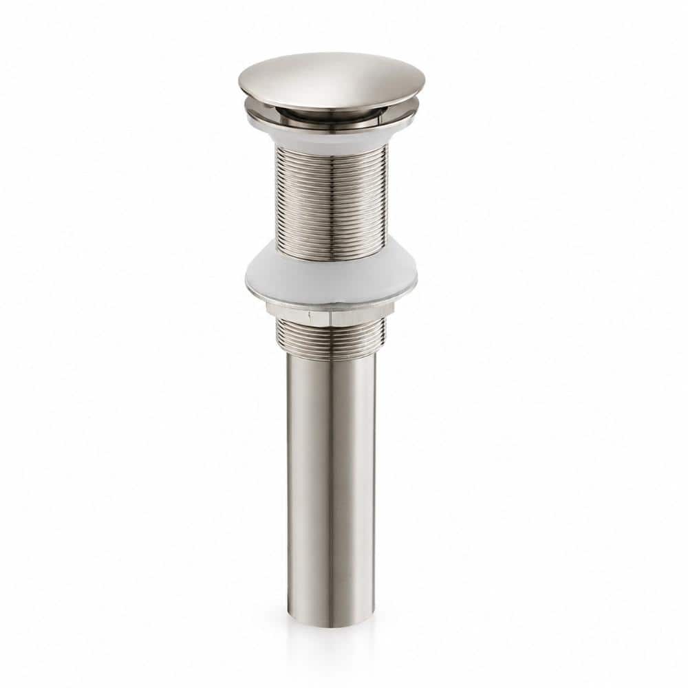 Stainless Steel Bathroom Sink Pop-Up Drain Without Overflow with Brass Cap in Brushed Nickel price history on PriceWatchPro