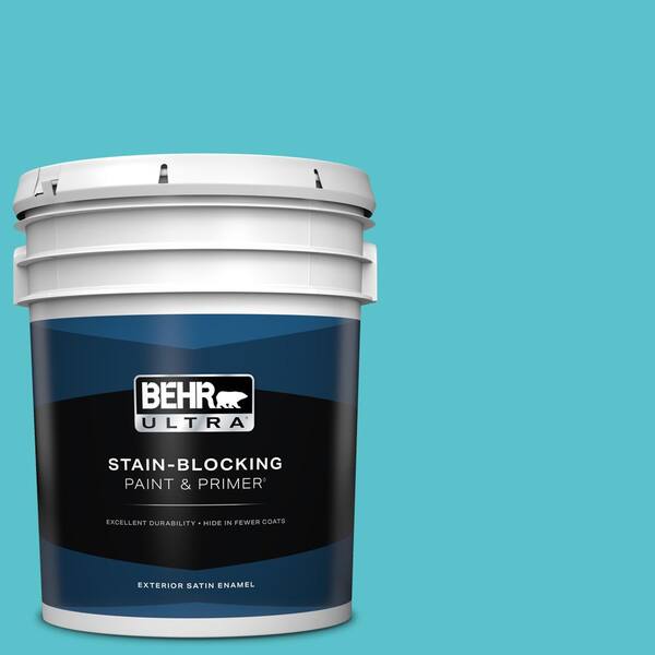 BEHR ULTRA 5 gal. #510B-5 Jamaican Sea Satin Enamel Exterior Paint & Primer