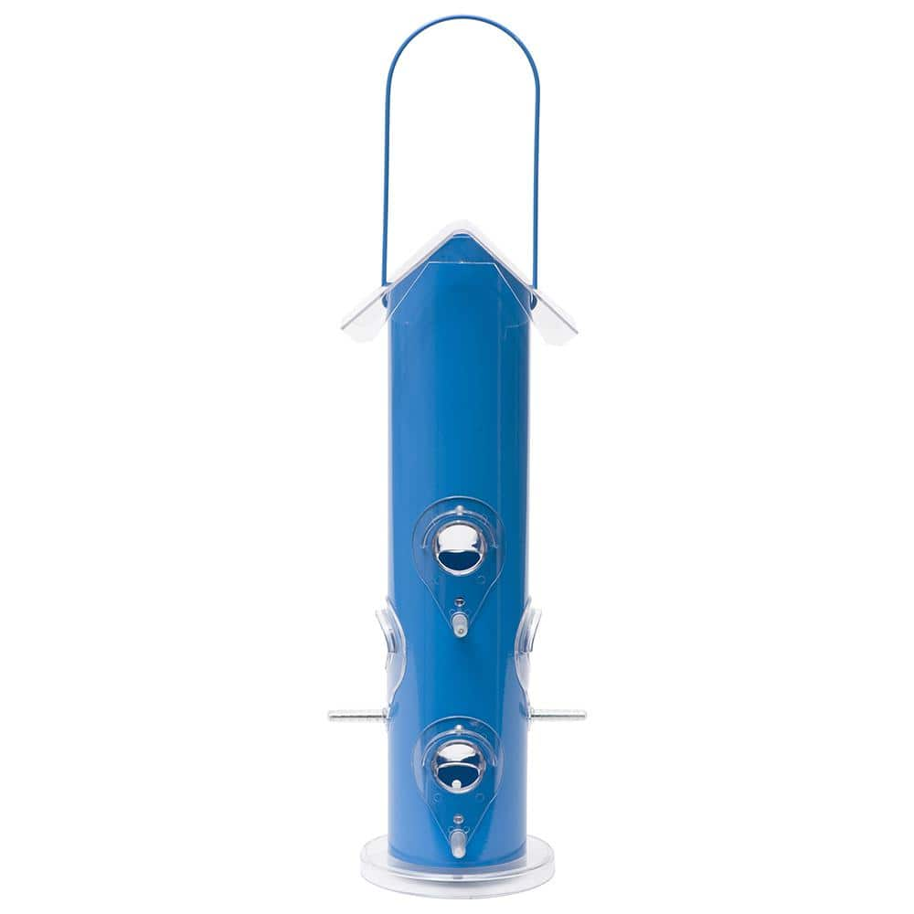 UPC 078978003910 product image for Blue Metal Tube Wild Bird Feeder - 1 lb. Capacity | upcitemdb.com