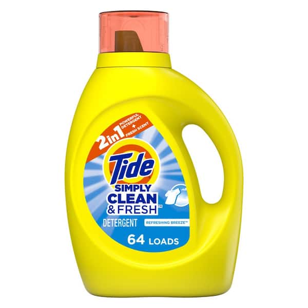 Tide 92 fl. oz. Simply Clean and Fresh Refreshing Breeze Scent Liquid Laundry Detergent (64-Loads)
