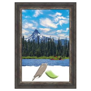 Bark Rustic Char Picture Frame Opening Size 20 x 30 in.