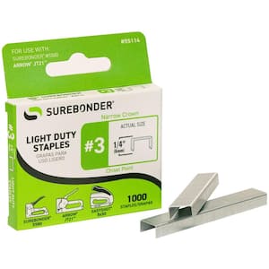 1/4 in. Leg x 7/16 in. Narrow Crown 23-Gauge Collated Standard Staples (5-Pack/1000-Per Box)