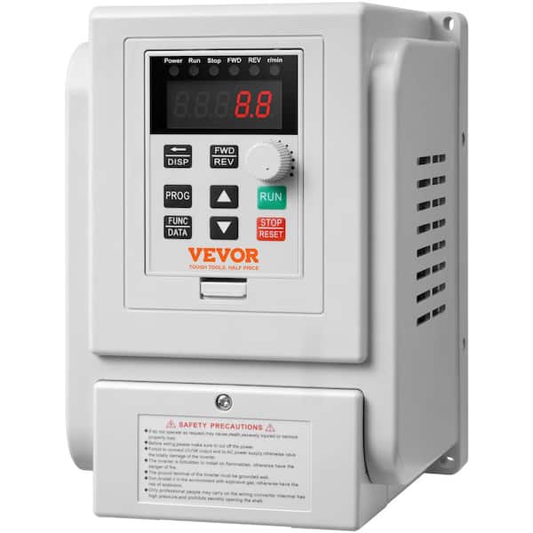 VEVOR VFD 2.2KW 10 Amp 3HP Variable Frequency Drive for 3-Phase Motor Speed Control