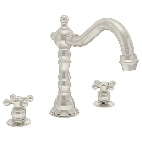 Symmons Carrington 2-Handle Deck Mount Roman Tub Faucet in Satin Nickel