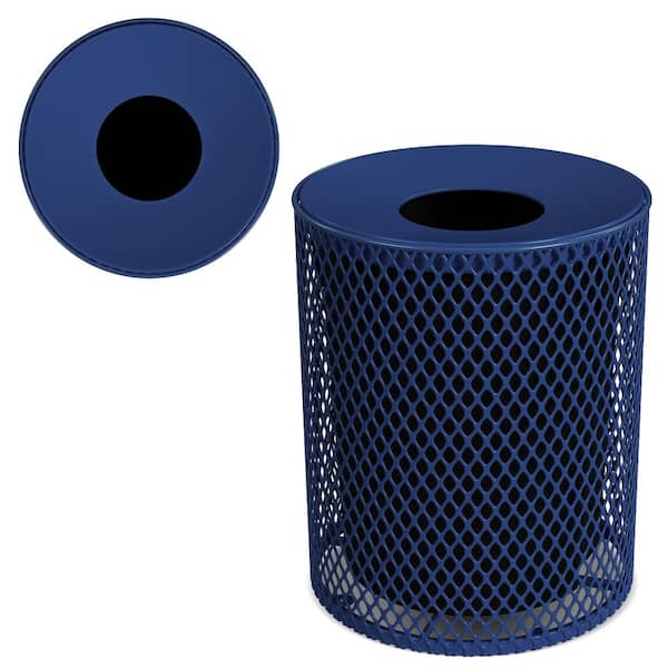 32 Gallon Outdoor Commercial Expanded Metal Portable Trash Receptacle