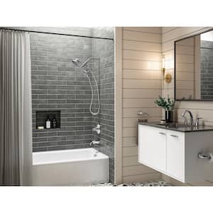 Bellwether 60 in. x 30 in. ADA Cast Iron Alcove Bathtub with Integral Farmhouse Apron and Left-Hand Drain in White