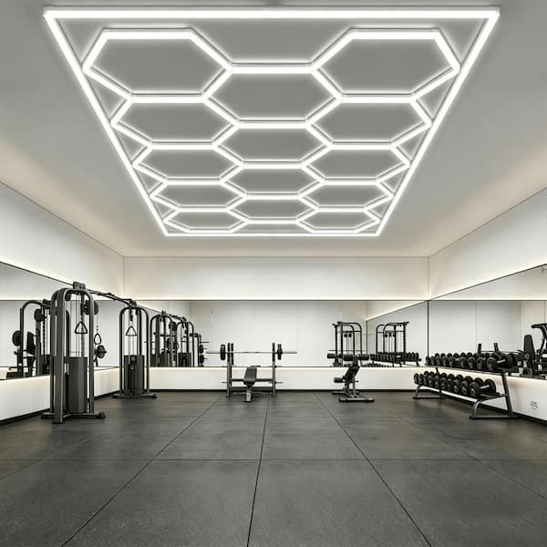 14-Hex 40.55 in. 534-Watt Integrated LED White Barbershop/Warehouse/Garage Shop Light (1-Pack)