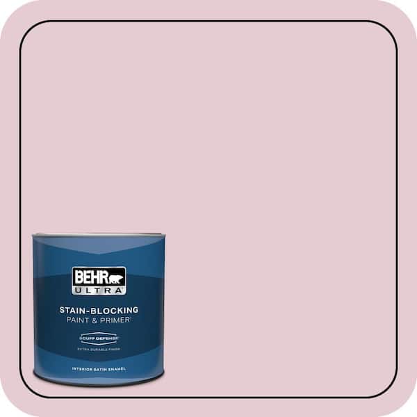 BEHR ULTRA 1 qt. #100C-2 Cool Pink Extra Durable Satin Enamel Interior Paint & Primer