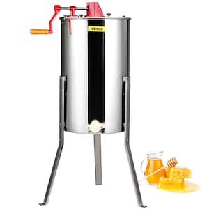 3 Frame Honey Extractor Stainless Steel Manual Beekeeping Extraction with Transparent Lid Apiary Centrifuge Equipment