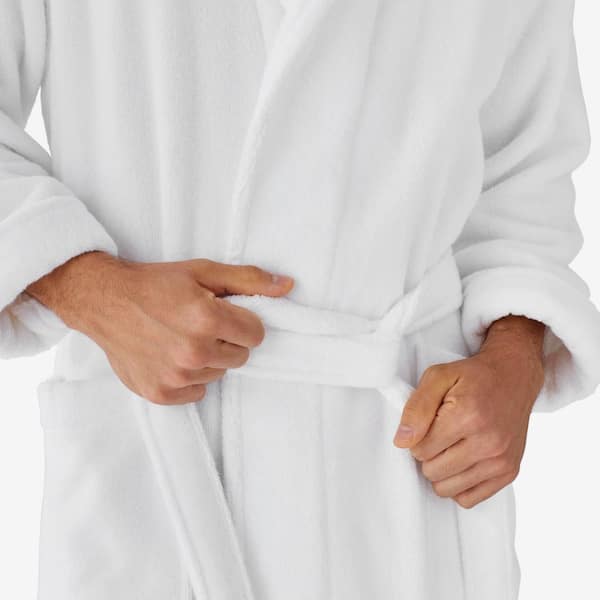 The Company Store Company Cotton Men's Large/Extra Large White Bath Wrap  RL10-LXL-WHITE - The Home Depot