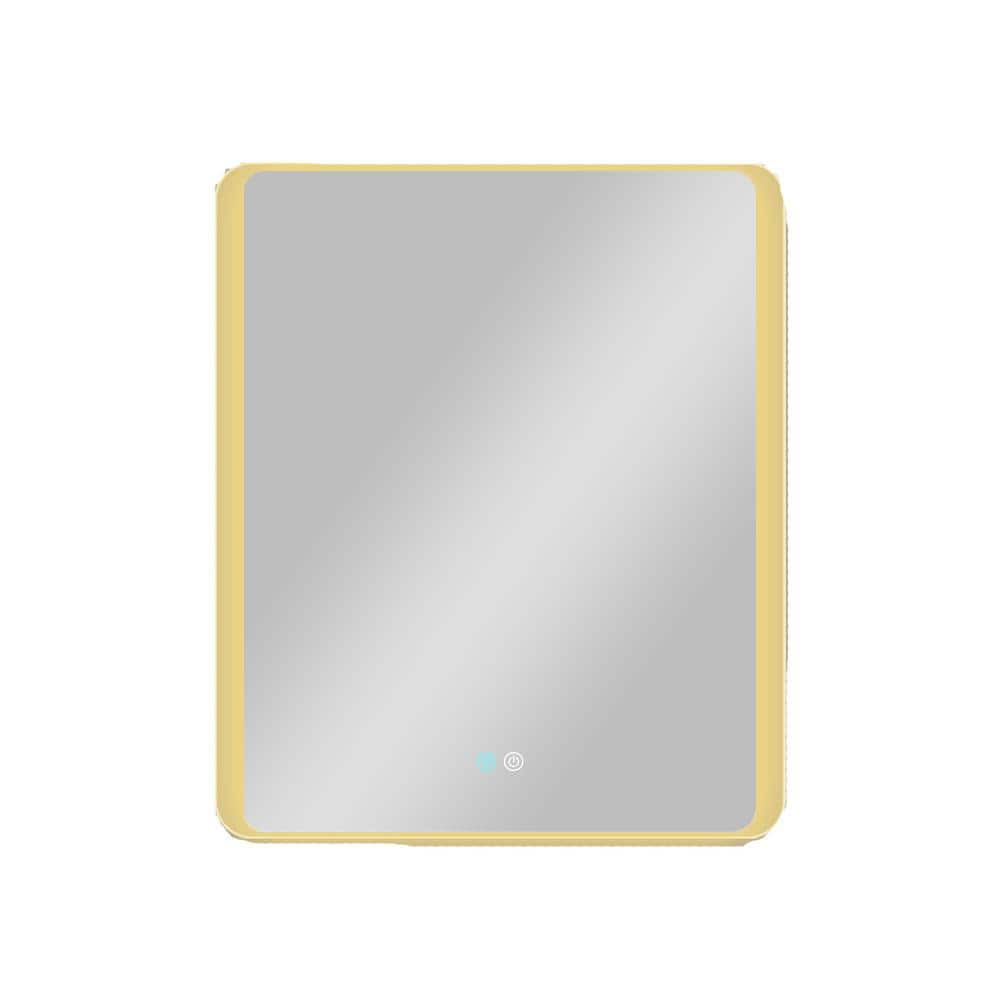30 in. W x 36 in. H Large Rectangular Frameless Anti-Fog Wall Bathroom Vani