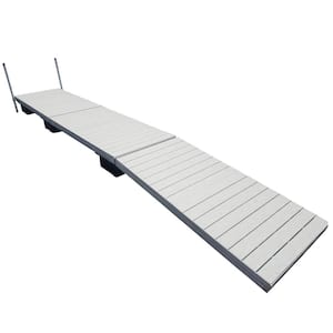24 ft. Low Profile Floating Dock with Gray Aluminum Decking