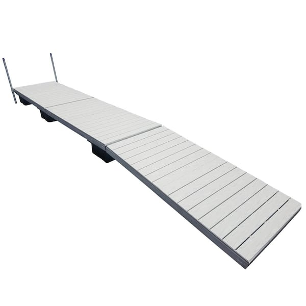 Patriot Docks 40 ft. Low Profile Floating Dock with Gray Aluminum Decking