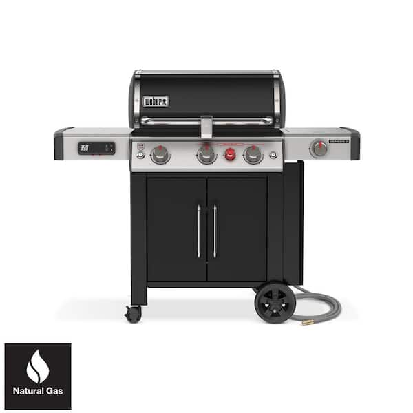 eer Gorgelen betrouwbaarheid Weber Genesis II EX-335 3-Burner Natural Gas Smart Grill in Black 66016601  - The Home Depot