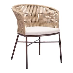 Freycinet Natural Outdoor Metal Fabric Dining Chair