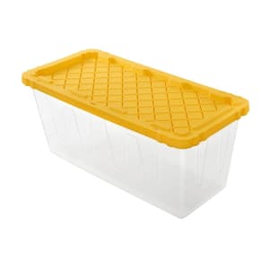 Sterilite 50 gallon storage bin with attached lid for Sale in Miami, FL