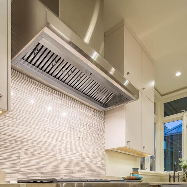 Akicon 48 in. 1200 CFM Ducted Insert Range Hood in Stainless Akicon 48 in. 1200 CFM Ducted Insert Range Hood in Stainless