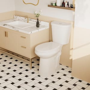 2-Piece High-Efficiency 1.1/1.6 GPF Dual Flush 12 in. Rough in Size Elongated Toilet in White, Seat Included