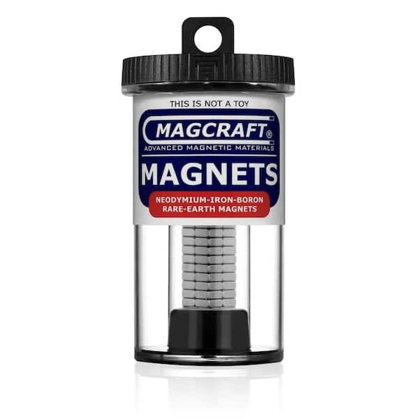 Magcraft Rare Earth 1/4 in. x 1/4 in. x 1/10 in. Block Magnet (50-Pack)