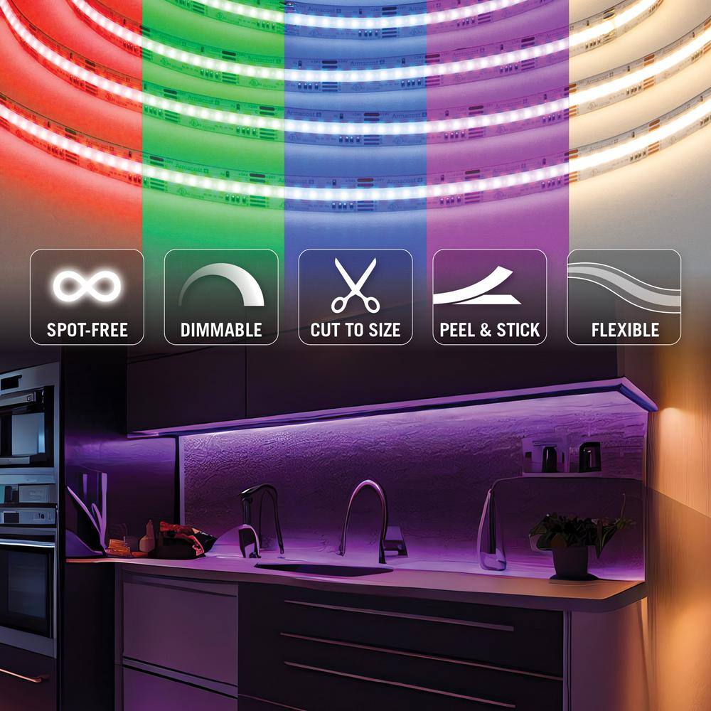 RibbonFlex Pro 24V 8ft White COB LED Strip Light