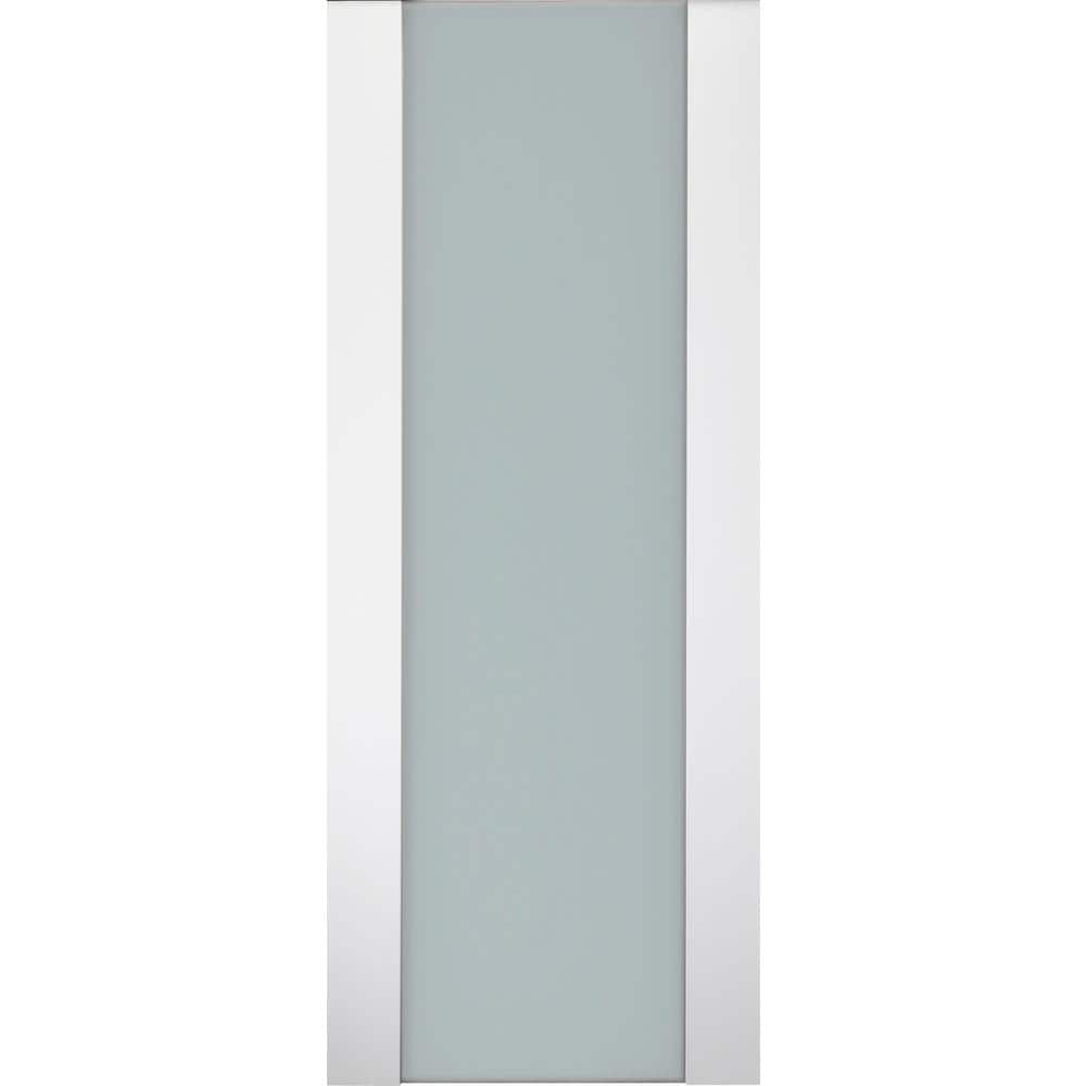 Smart Pro H3G 18 in. x 80 in. No Bore Full Lite Frosted Glass Polar White Wood Сomposite Interior Door Slab price history on PriceWatchPro