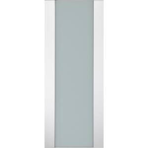 Smart Pro H3G 36 in. x 80 in. No Bore Full Lite Frosted Glass Polar White Wood Сomposite Interior Door Slab