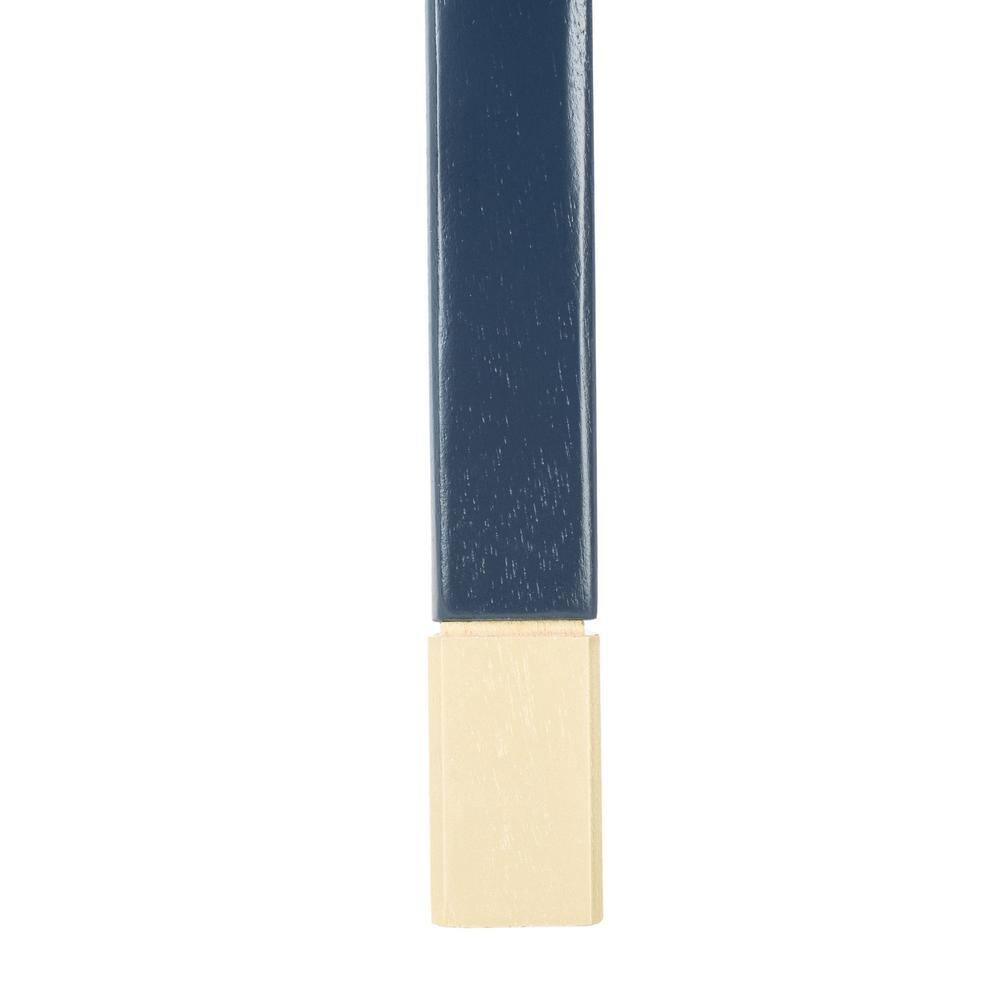 Navy and Gold Rectangular Wood Storage Accent Table with Drawers