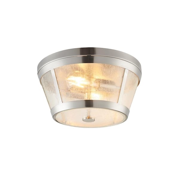 Parker 2-Light 13.78 in. Dia Flush Mount Ceiling Fixture