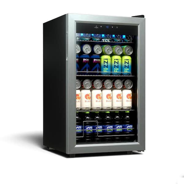17.32 in. Single Zone 102 Cans Stainless Beverage Cooler
