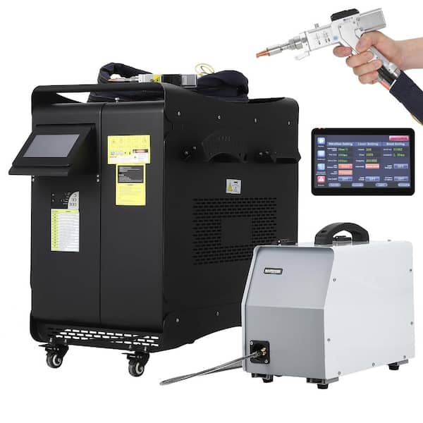 1500W Portable Laser Welder 220V Handheld Welding Machine 3-in-1 Cutter Cleaner with Wire Feeder & 12H Chiller