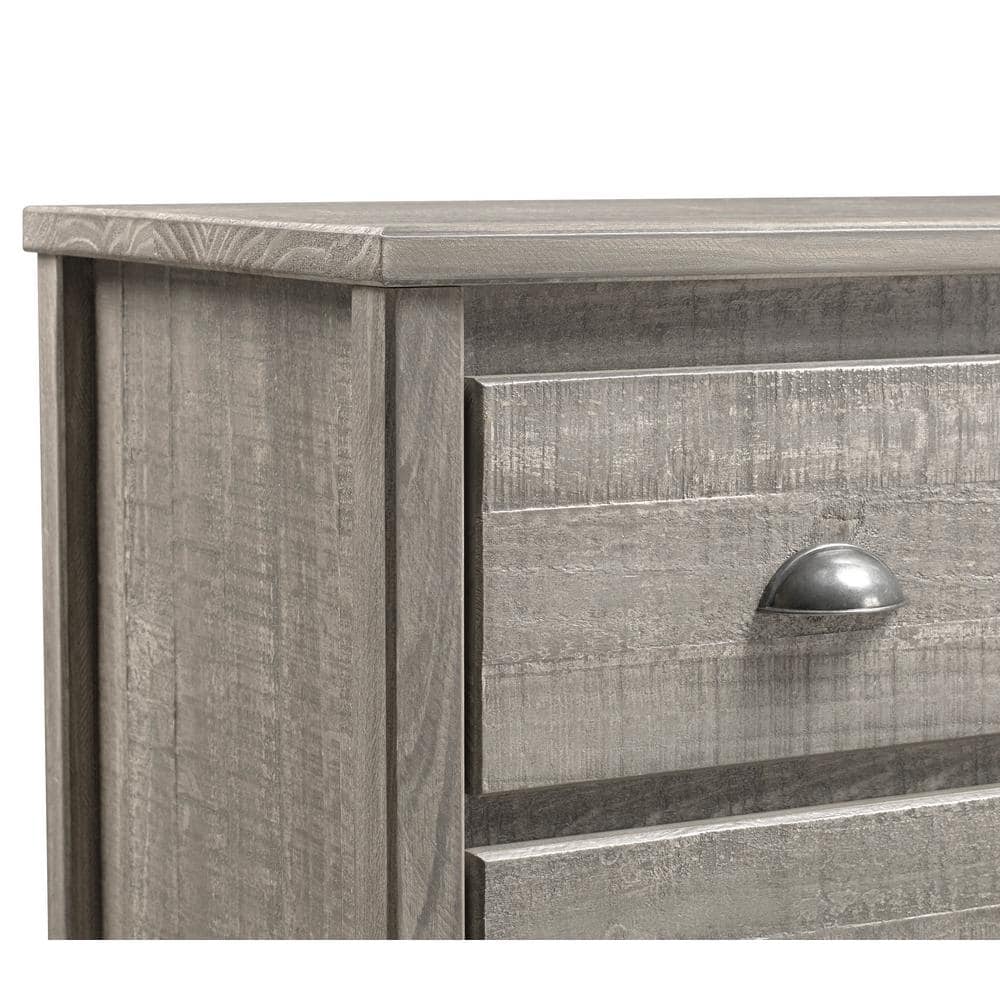 Rustic Gray Farmhouse 5-Drawer Extra Deep Dresser