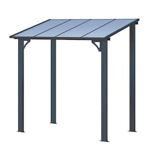 8 ft. x 5 ft. Dark Gray Aluminum Patio Cover