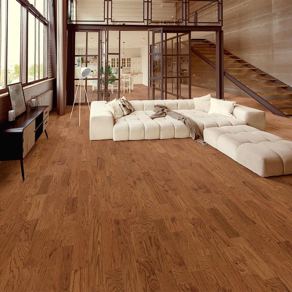 Home Decorators Collection Natural Red Oak 3/8 in. T X 5.375 in. W Click Lock Smooth Engineered Hardwood Flooring (27.5 sq.ft./case)