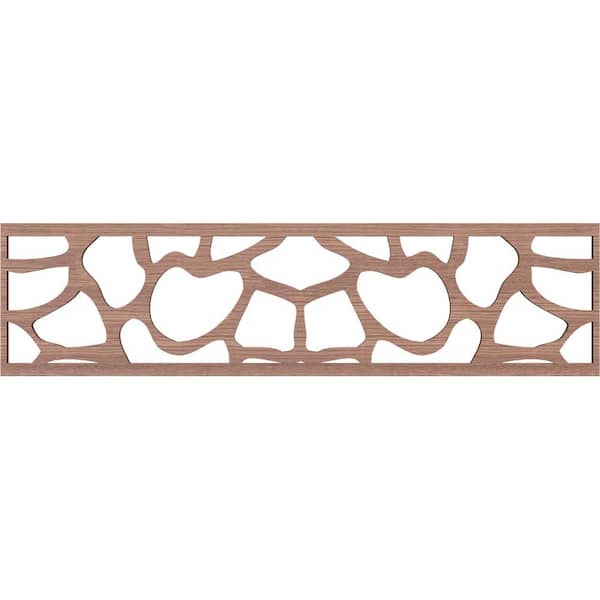 Ekena Millwork Rochester Fretwork 0.375 in. D x 47 in. W x 12 in. L Walnut Wood Panel Moulding