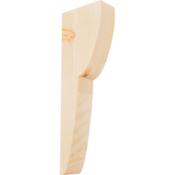 Ekena Millwork 3-1/2 in. x 8 in. x 24 in. Douglas Fir Crestline Smooth Corbel