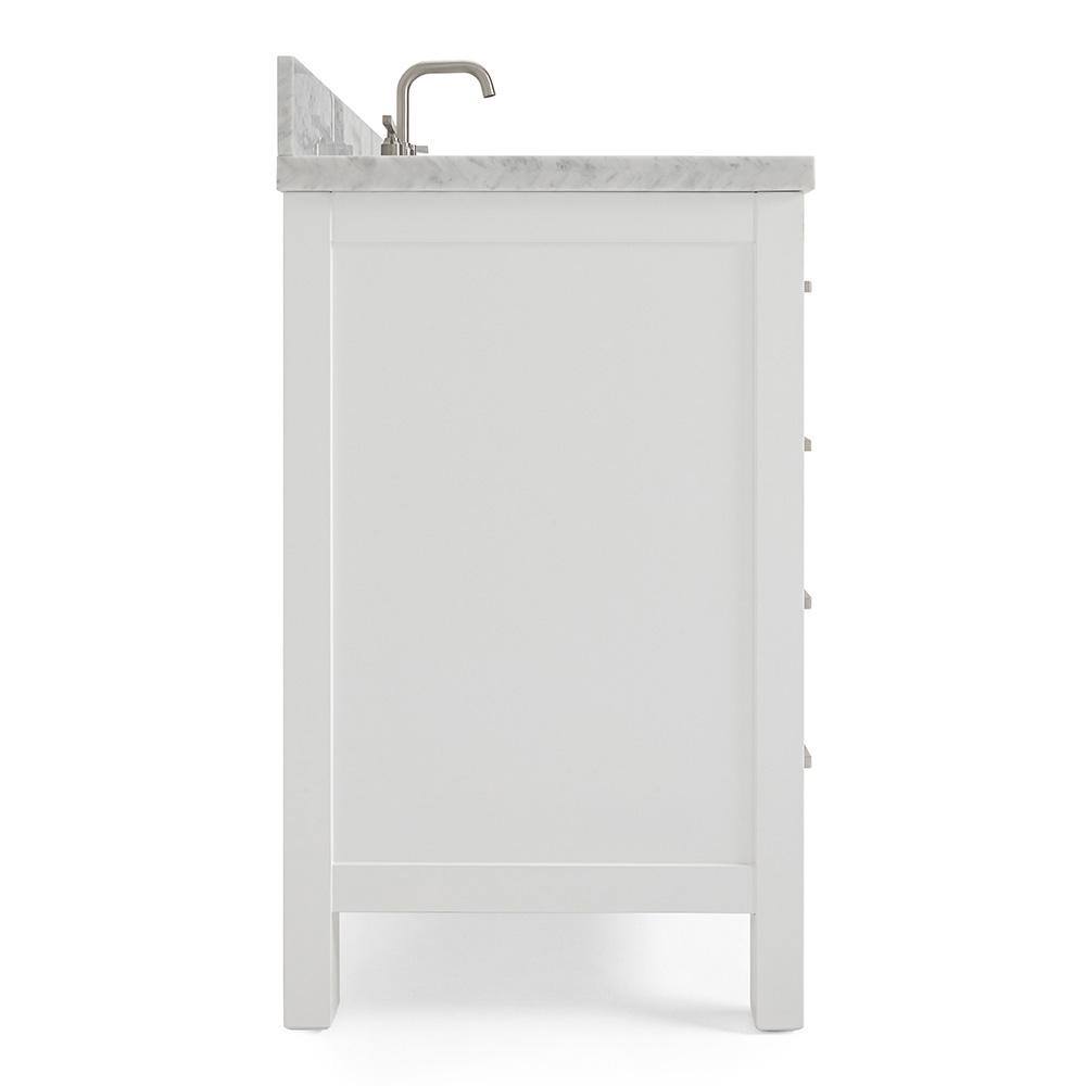 Cambridge 43" White Marble Single Basin Vanity Set