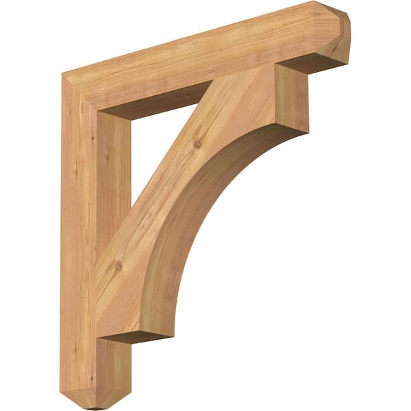 Ekena Millwork 3.5 in. x 24 in. x 24 in. Western Red Cedar Westlake Craftsman Smooth Bracket