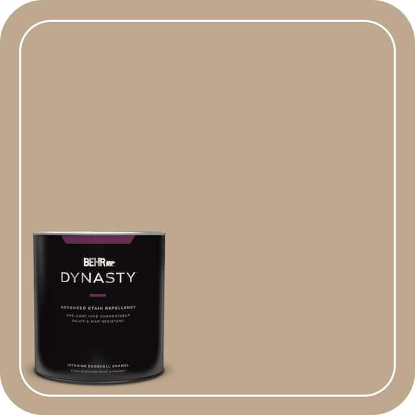 BEHR DYNASTY 1 qt. #MQ2-25 British Khaki One-Coat Hide Eggshell Enamel Interior Stain-Blocking Paint and Primer