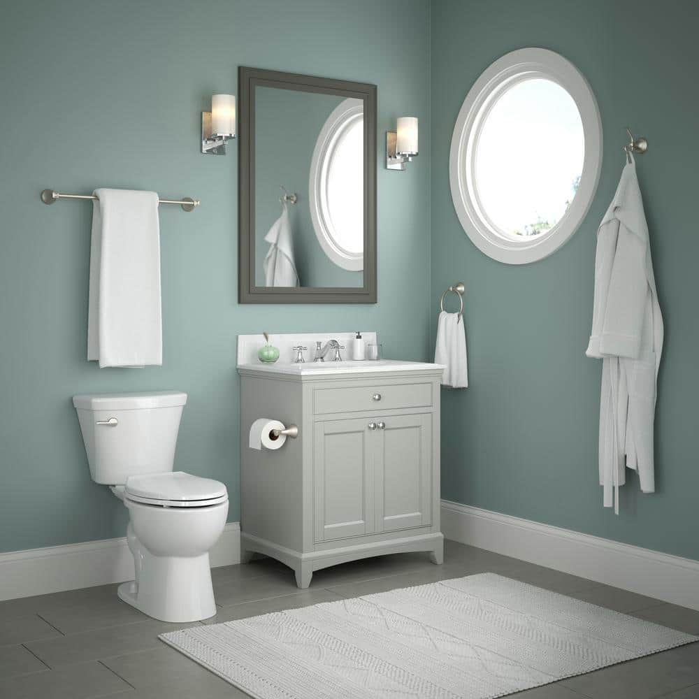 Brushed Nickel Double Towel Hook with SpotShield