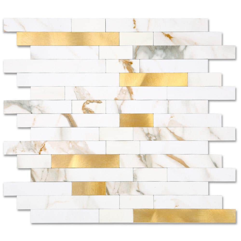 Cala Golden White and Gold PVC Wall Mural Tile